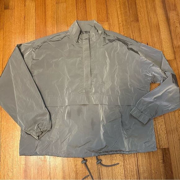 Good American Shine Oversized Windbreaker Anorak Pullover 1/2 Size S - M(d4 - Picture 2 of 13